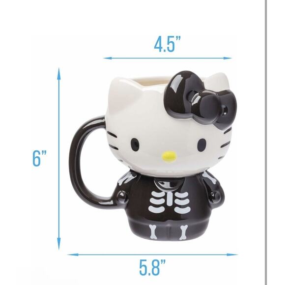 Hello Kitty Halloween‎ Black Skeleton Mug - Picture 6 of 6